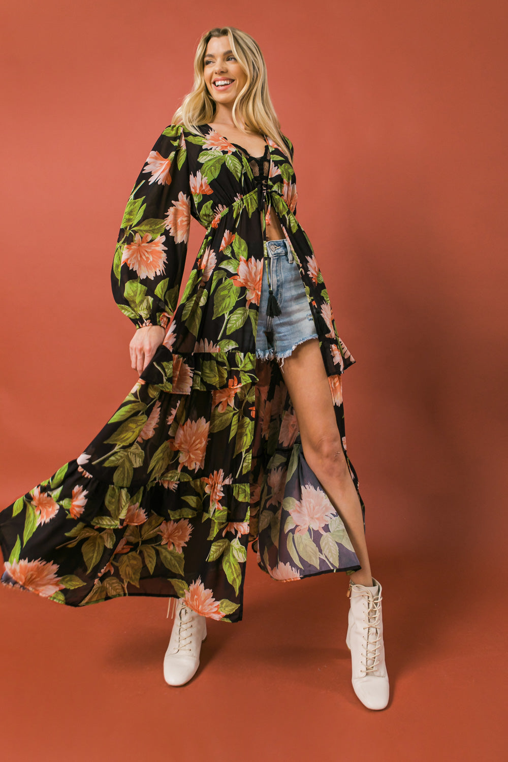 BEIN WITH THE BASICS WOVEN MAXI COVER UP Flying Tomato